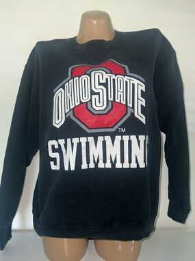 Vintage Fruit of the Loom Black Sweatshirt with Colorful Fruit Logo